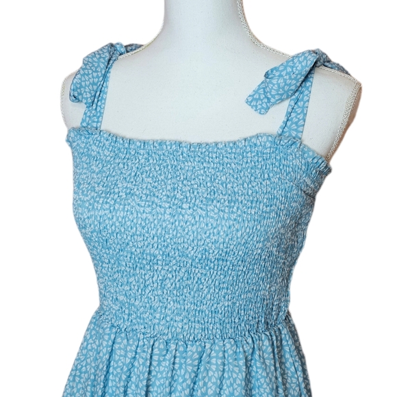 Romanstii Women's Mini Dress Strappy Backless Pleated Flare Ruffle Polka Dot - Picture 2 of 8